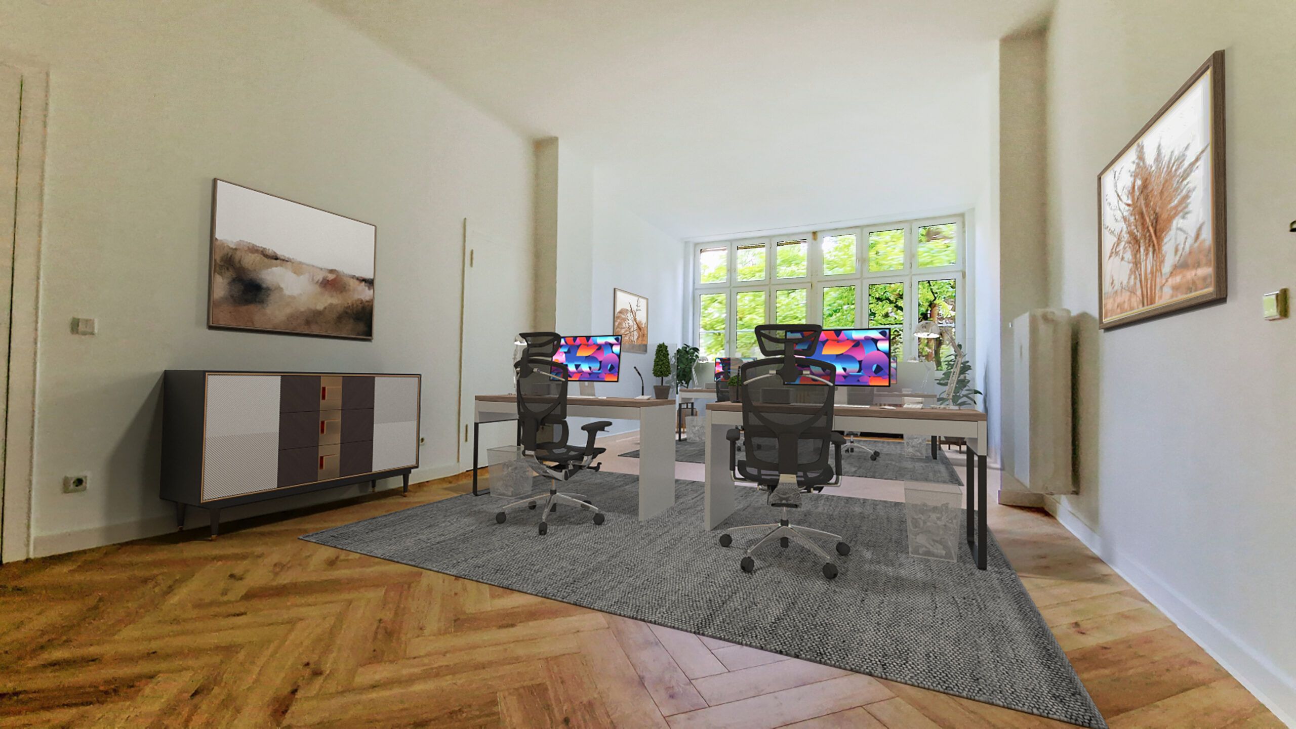 Büroraum mit 44 Quadratmetern im Coworking Stadtgarten Krefeld